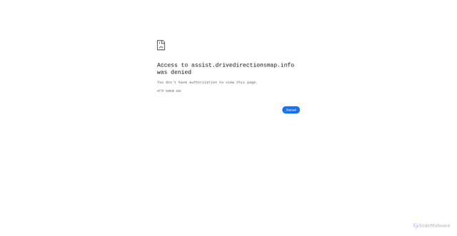 Security scan screenshot of https://assist.drivedirectionsmap.info