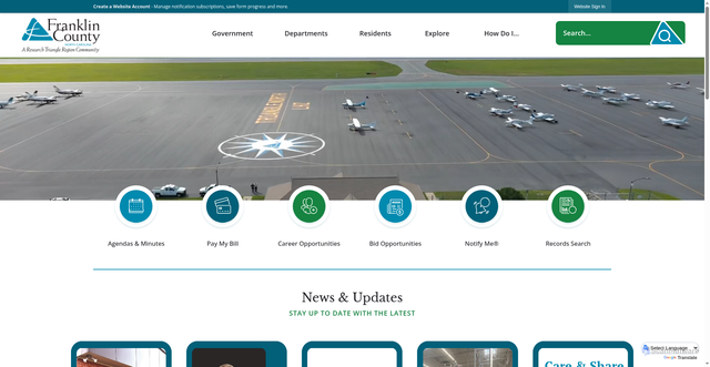 Security scan screenshot of https://www.franklincountync.gov