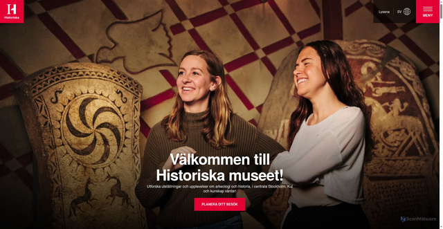 Security scan screenshot of https://www.historiska.se
