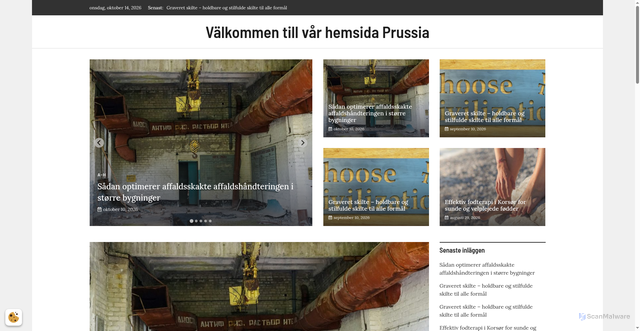 Security scan screenshot of https://prussia.se