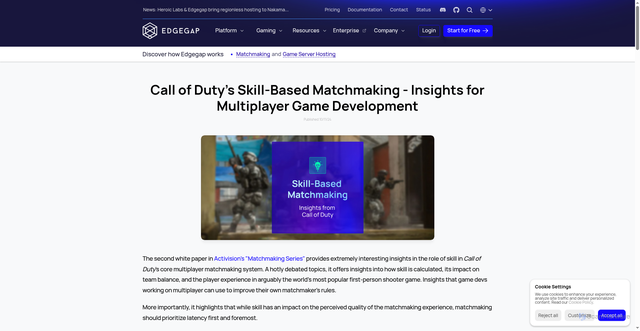 Security scan screenshot of https://edgegap.com/blog/call-of-duty-s-skill-based-matchmaking-insights-for-multiplayer-game-development