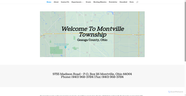 Security scan screenshot of https://montvillegeaugaohio.gov/
