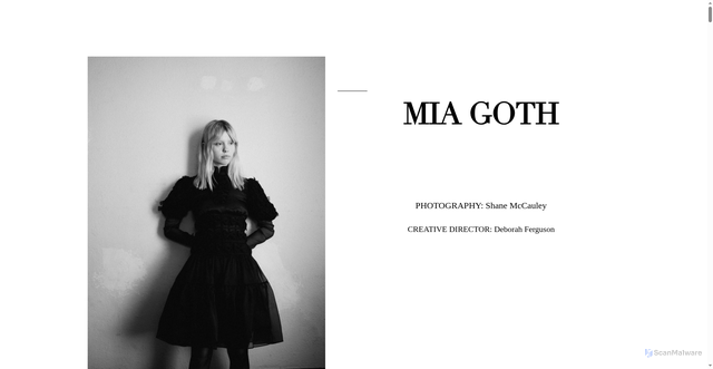 Security scan screenshot of https://www.contentmode.com/mia-goth/