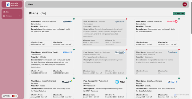 Security scan screenshot of https://bundle-admin.vercel.app/