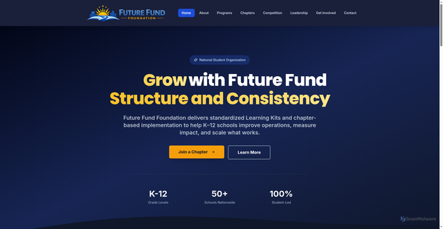Security scan screenshot of http://futurefundfoundation.org/