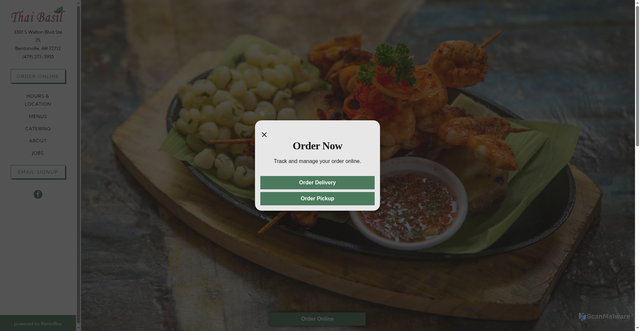Security scan screenshot of https://www.thaibasilllc.net/