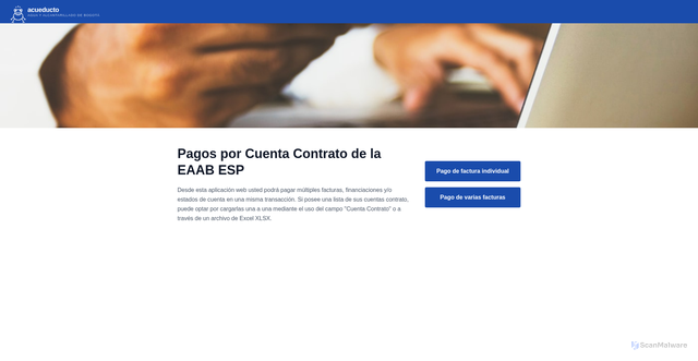 Security scan screenshot of https://aguaeab.mepech.cl/pagar-factura