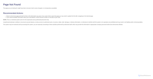 Security scan screenshot of https://visaprepaidprocessing.com