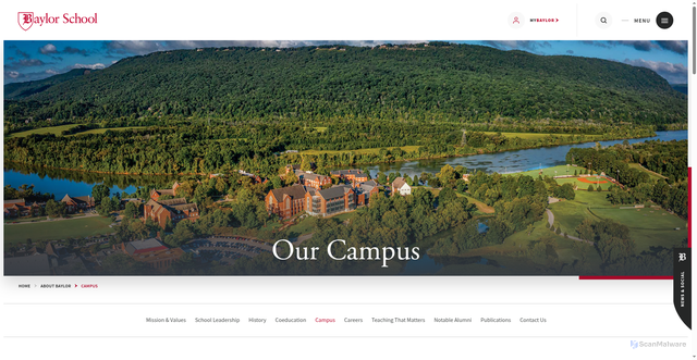 Security scan screenshot of https://www.baylorschool.org/about-baylor/our-campus