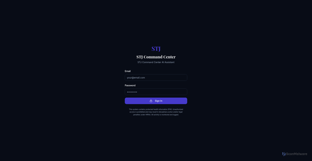 Security scan screenshot of http://stjcommand.com/