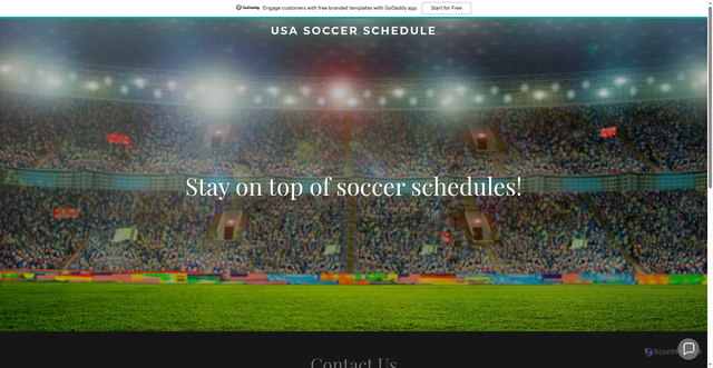 Security scan screenshot of https://usasoccerschedule.com/