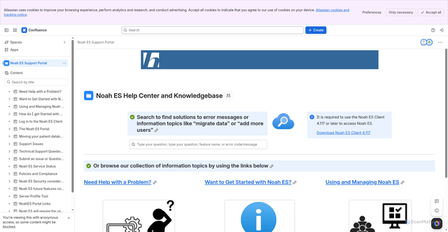 Security scan screenshot of https://noah-es.com