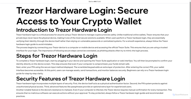 Security scan screenshot of https://suitetrso-trxer.wixstudio.com/us-en