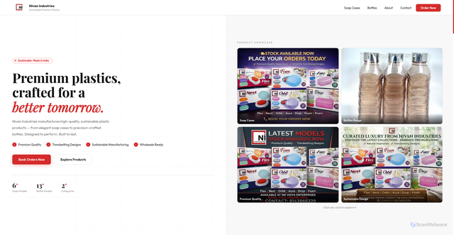 Security scan screenshot of https://nivan-industries-5x0s8exdrx.edgeone.app/