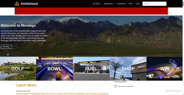 Security scan screenshot of https://morongonation.org/