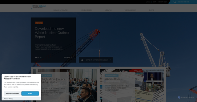 Security scan screenshot of https://world-nuclear.org