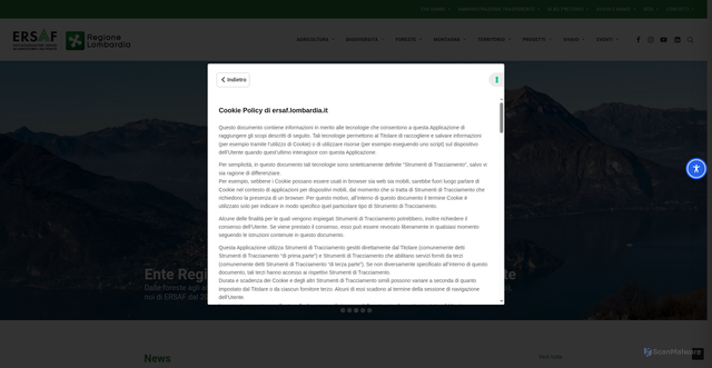 Security scan screenshot of https://www.ersaf.lombardia.it/