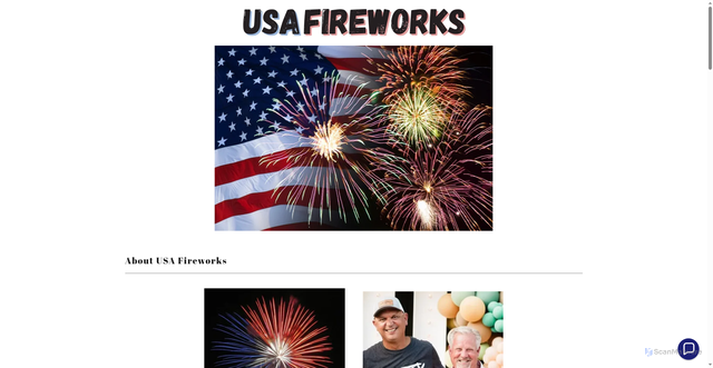 Security scan screenshot of https://usafireworksal.com/