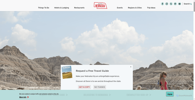 Security scan screenshot of https://visitnebraska.com/