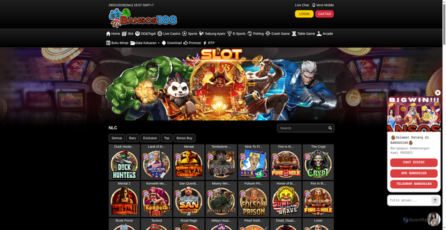 Security scan screenshot of https://apk4-bansos188.vip/desktop/game/slot/nlc