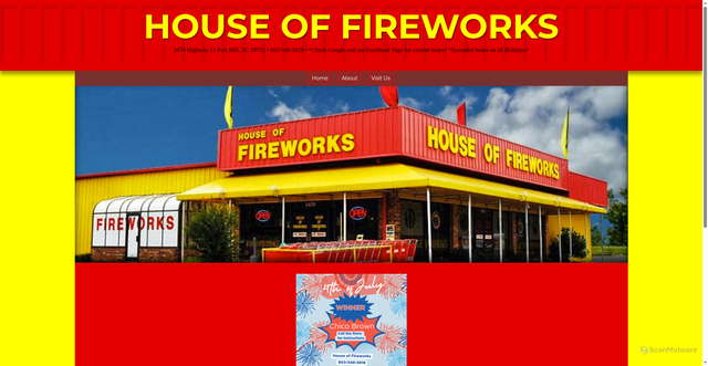 Security scan screenshot of https://houseoffireworks.com/
