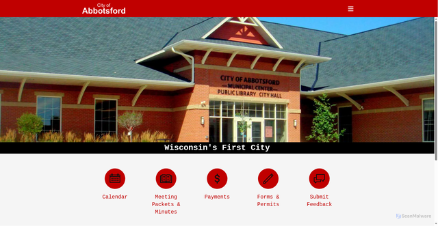 Security scan screenshot of https://cityofabbotsfordwi.gov/