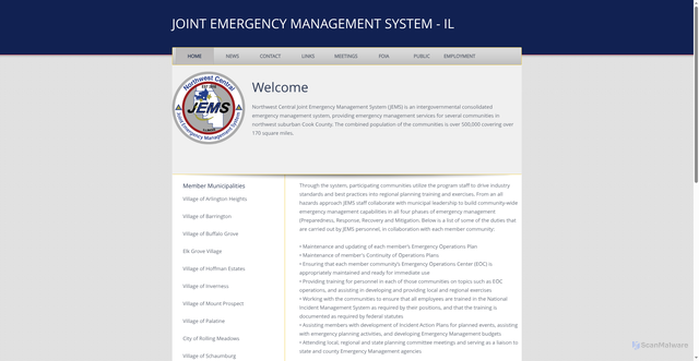Security scan screenshot of http://jems-il.gov/