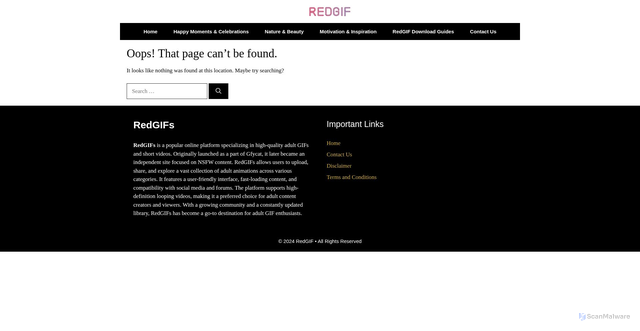 Security scan screenshot of https://Redgif.ca/banking