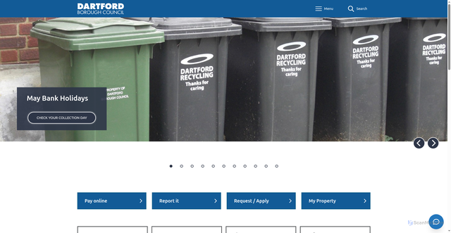 Security scan screenshot of http://www.dartford.gov.uk