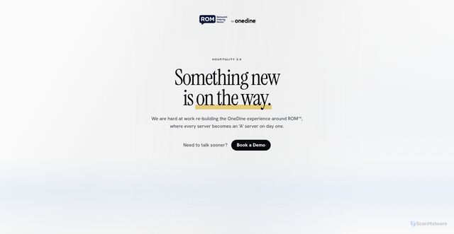 Security scan screenshot of https://onedine.com