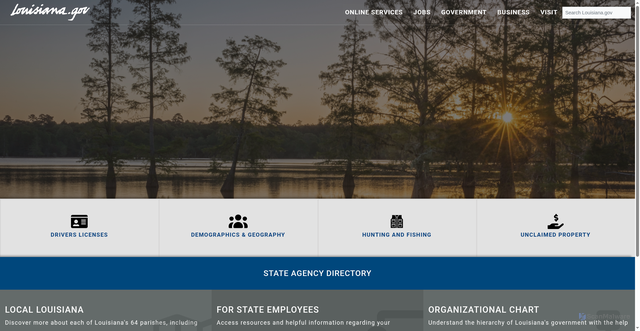 Security scan screenshot of https://louisiana.gov/