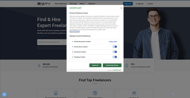 Security scan screenshot of https://guru.com