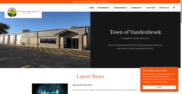 Security scan screenshot of https://vandenbroekwi.gov/