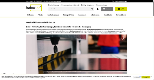 Security scan screenshot of https://www.frabox.de