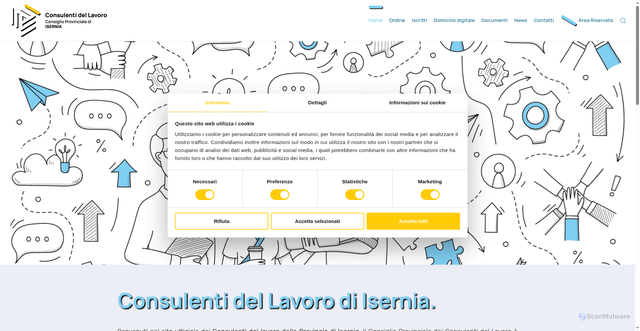 Security scan screenshot of https://www.cdlisernia.it/