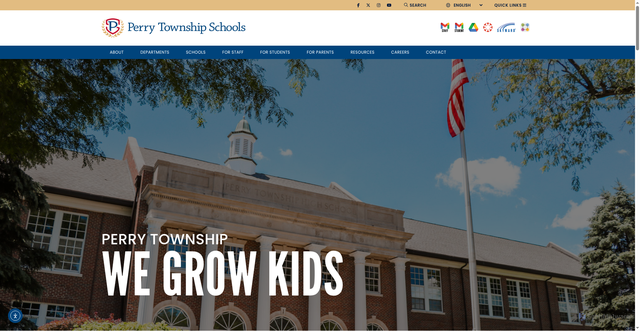 Security scan screenshot of https://perryschools.org