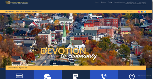 Security scan screenshot of https://www.littletonnhpd.gov/