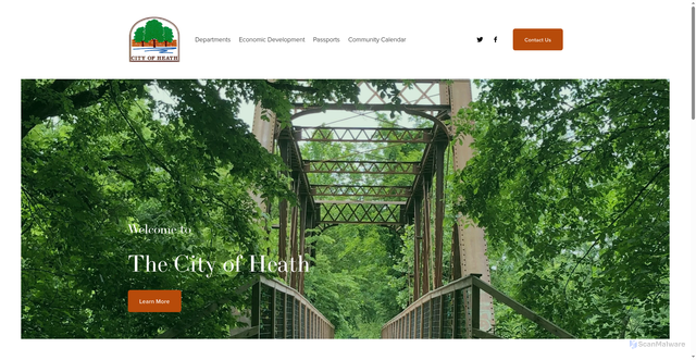 Security scan screenshot of https://www.heathohio.gov/