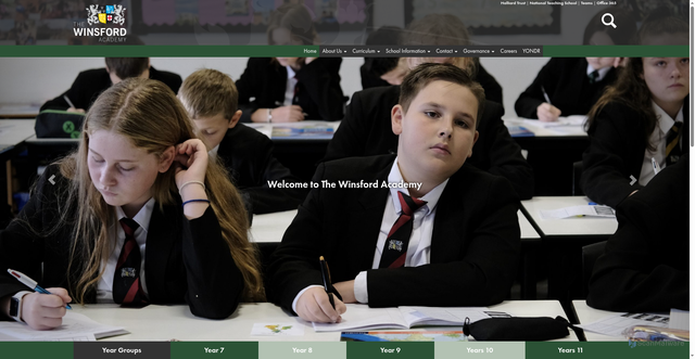 Security scan screenshot of http://www.winsfordacademy.org.uk