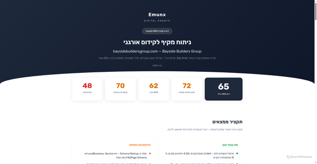 Security scan screenshot of https://bayside-uuoc6a9psa.edgeone.app/bayside-seo-audit-emunx.html