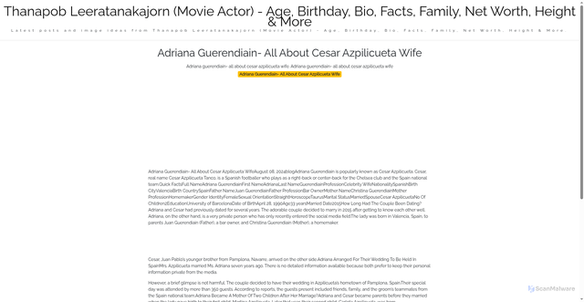 Security scan screenshot of https://nusaglobalmedia-dpsuywzva9wq.edgeone.app/adriana-guerendiain-all-about-cesar-azpilicueta-wife.html