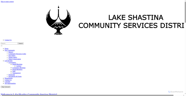 Security scan screenshot of https://www.lakeshastinacsd.gov/