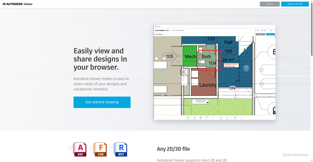 Security scan screenshot of https://viewer.autodesk.com/designviews