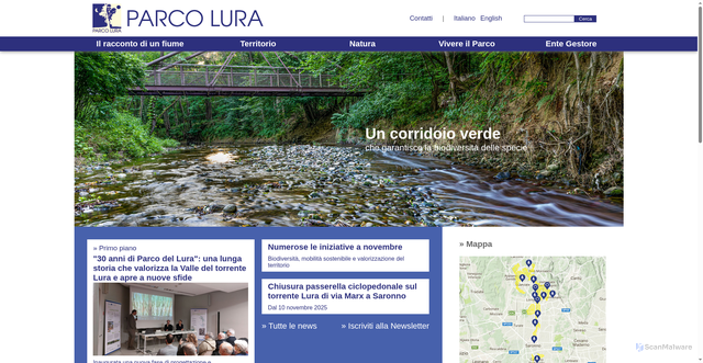 Security scan screenshot of https://www.parcolura.it/