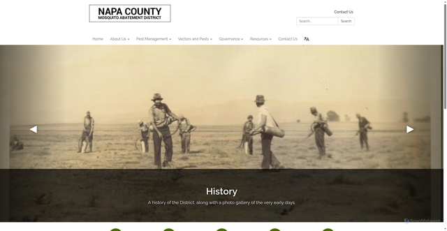 Security scan screenshot of https://www.napamosquito.org/