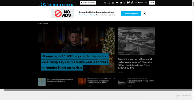 Security scan screenshot of https://euromaidanpress.com