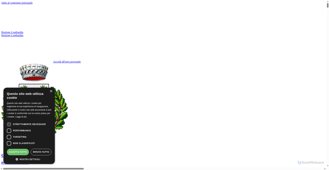 Security scan screenshot of https://www.comune.ospitaletto.bs.it/