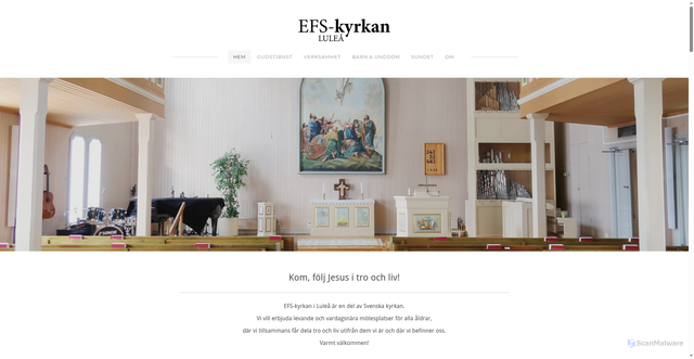 Security scan screenshot of https://efslulea.se
