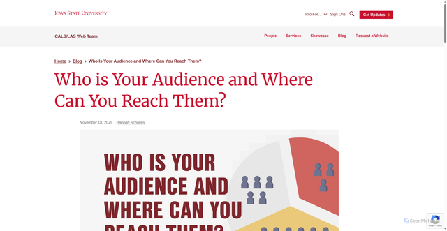 Security scan screenshot of https://cals.las.iastate.edu/post/who-your-audience-and-where-can-you-reach-them