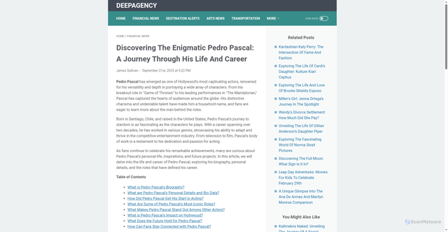 Security scan screenshot of https://www.lovelogic.co.uk/25726123/discovering-the-enigmatic-pedro-pascal-a-journey-through/